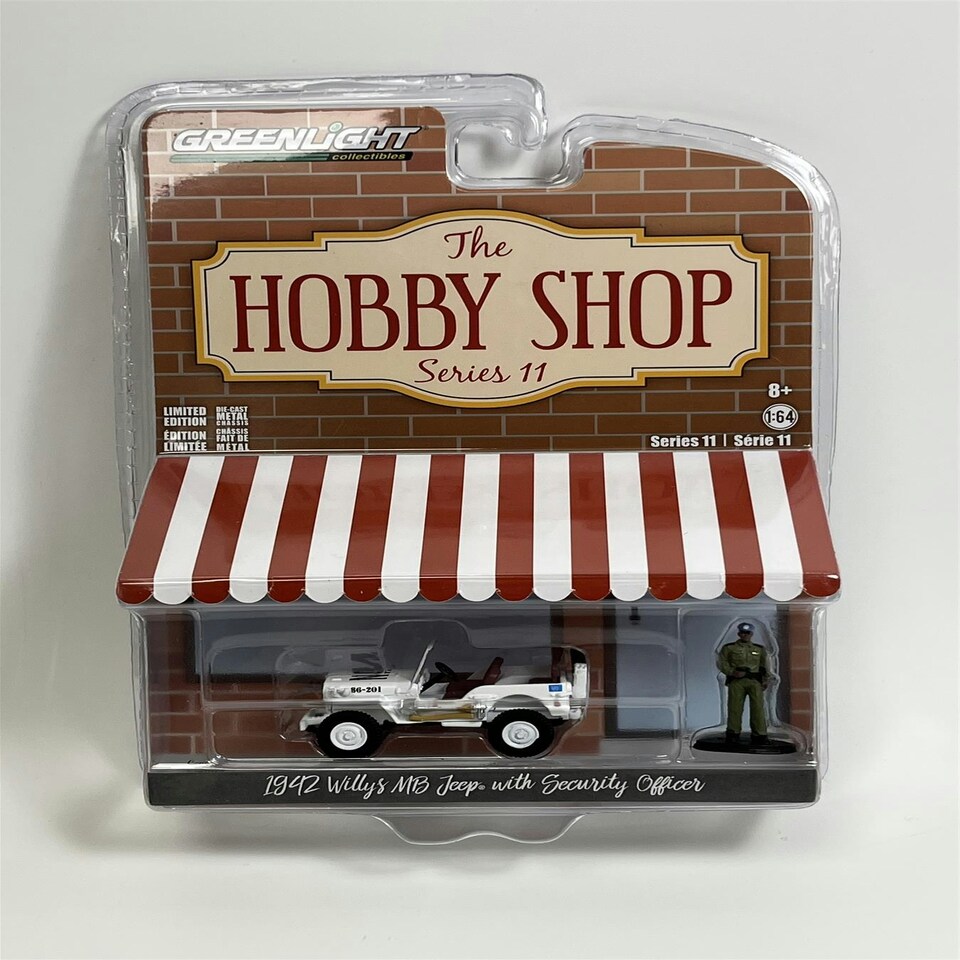 image 1 of 1942 Willys MB Jeep with Security Officer 1:64 Greenlight 97110A