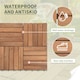 image 6 of Outsunny 27pc Floor Tiles Interlocking Solid Wood DIY Deck Tiles Outdoor Brown