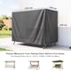 image 5 of Outsunny Patio Swing Chair Cover Garden Furniture Protector 215x155x150cm Grey | Grey | Dark Grey