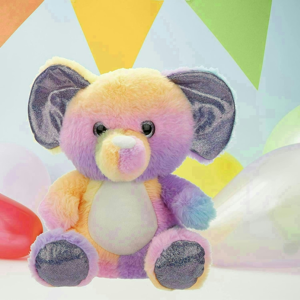 image 1 of Luxury Rainbow Elephant Plush 25cm - Cuddle Crew