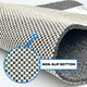 image 6 of Embossed Spaghetti Anti Slip Shower Mat - Heart - 90cm x 60cm | Grey | Grey | Rectangular 90x60cm