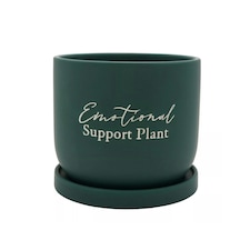 Country Living Ceramic Plant Pot Emotional Support Plant | Green | 1
