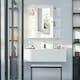 image 2 of HOMCOM Wall Mounted Bathroom Cabinet w/ Mirror Single Door Storage Shelves