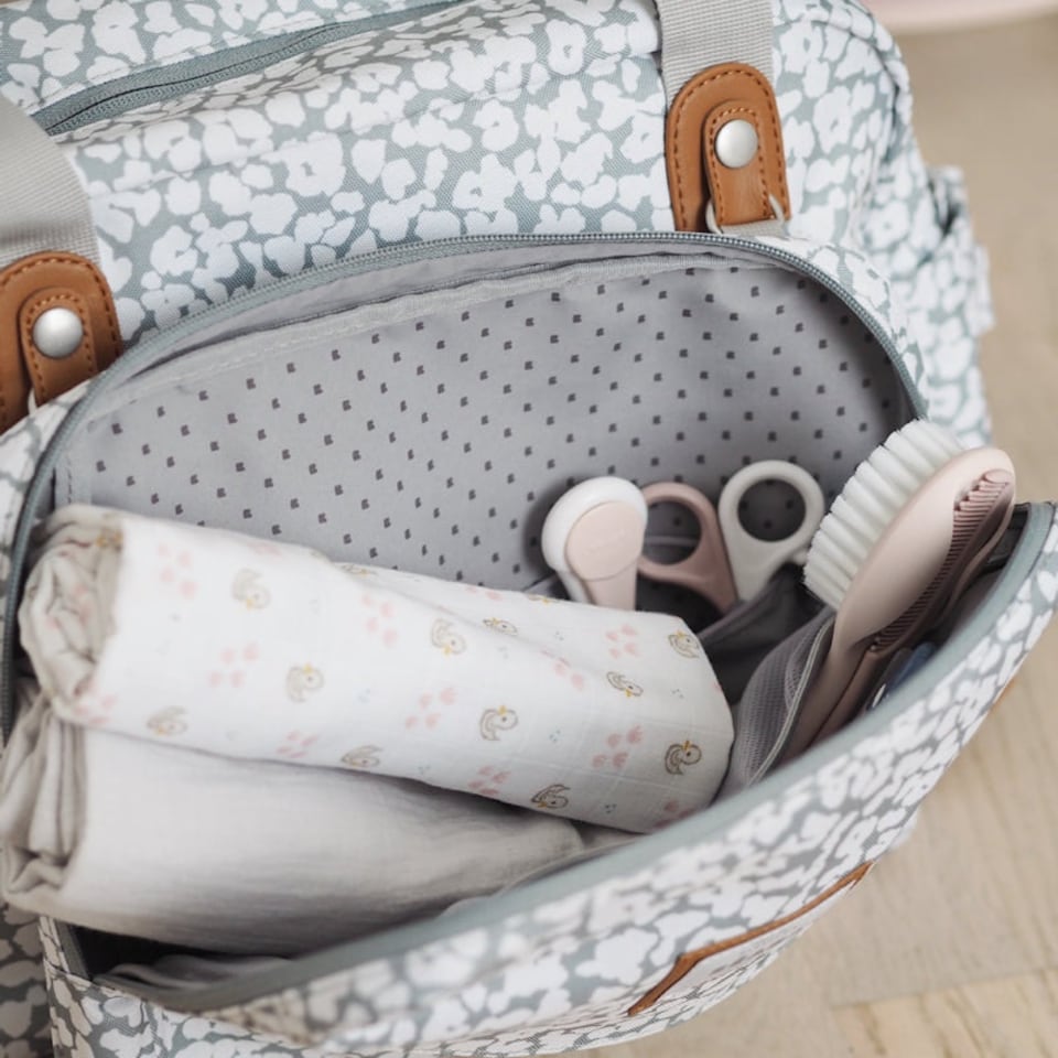 image 1 of Béaba Geneva II Changing Bag Grey Blossom