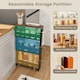image 7 of COSTWAY 4-Tier Slim Storage Cart with Open Shelves Black Black