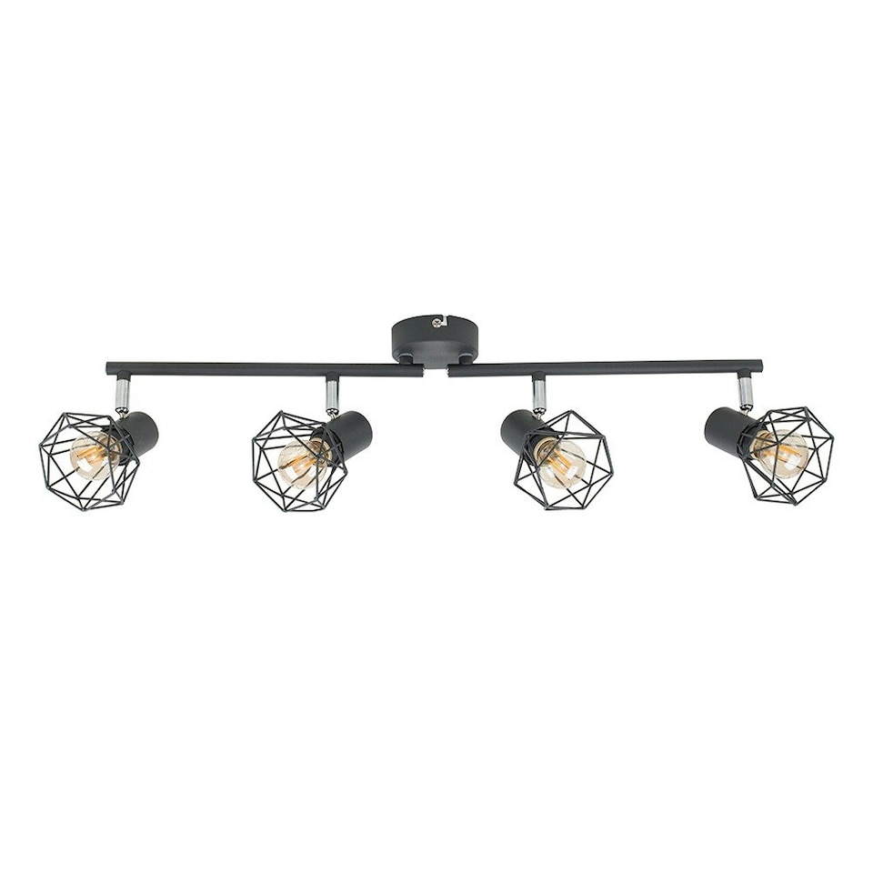 image 1 of ValueLights Angus Spotlight 4 Way Grey Ceiling Bar Spotlight