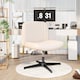 image 7 of Rattantree Ergonomic Cross Legged Office Chair Armless Velvet Desk Chair