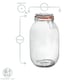 image 3 of Argon Tableware Glass Storage Jars with Labels - 3 Litre - Orange Seal - Pack of 6