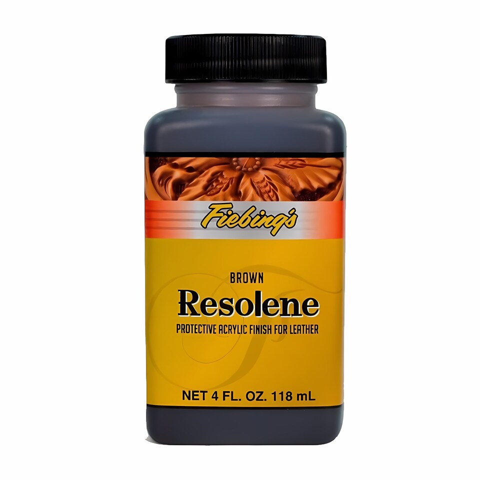 image 1 of Fiebing's Resolene Finisher - Acrylic Top Coat to Seal and Protect Leather 4oz | Brown | Brown