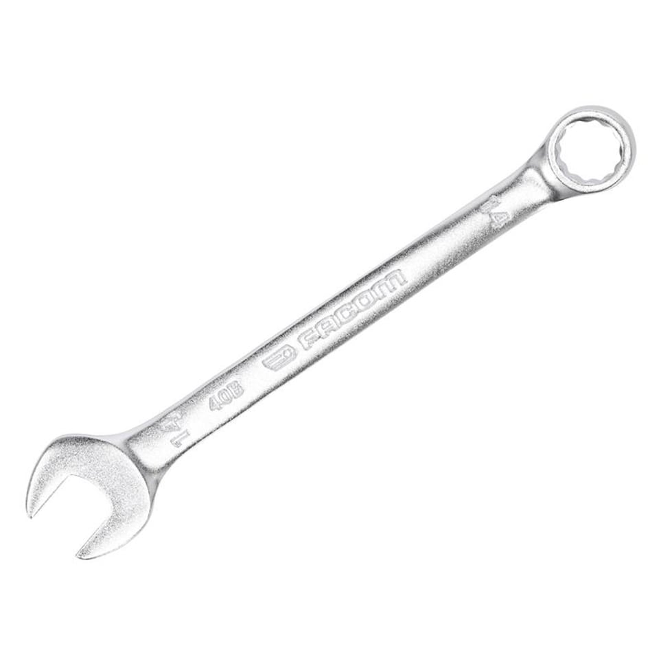 Facom 40B.14 slim metric combination spanner 14mm - 12-point OGV, 15  Degree offset, matt chrome finish