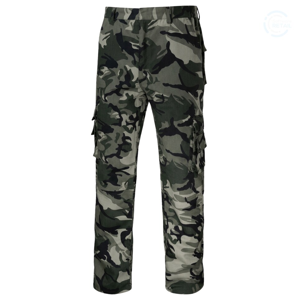 image 1 of Artmas Tramp Camouflage Work Trousers, 65% Polyester 35% Cotton, 220-240gsm (30/32 Inch - 48 EU)