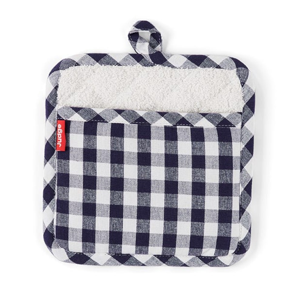 image 1 of Judge Textiles Blue Check Pot Holder
