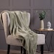 image 3 of Extra Soft Warm Large Luxury Thermal Fleece Throw Blanket - 180 x 200 cm | Green | Sage