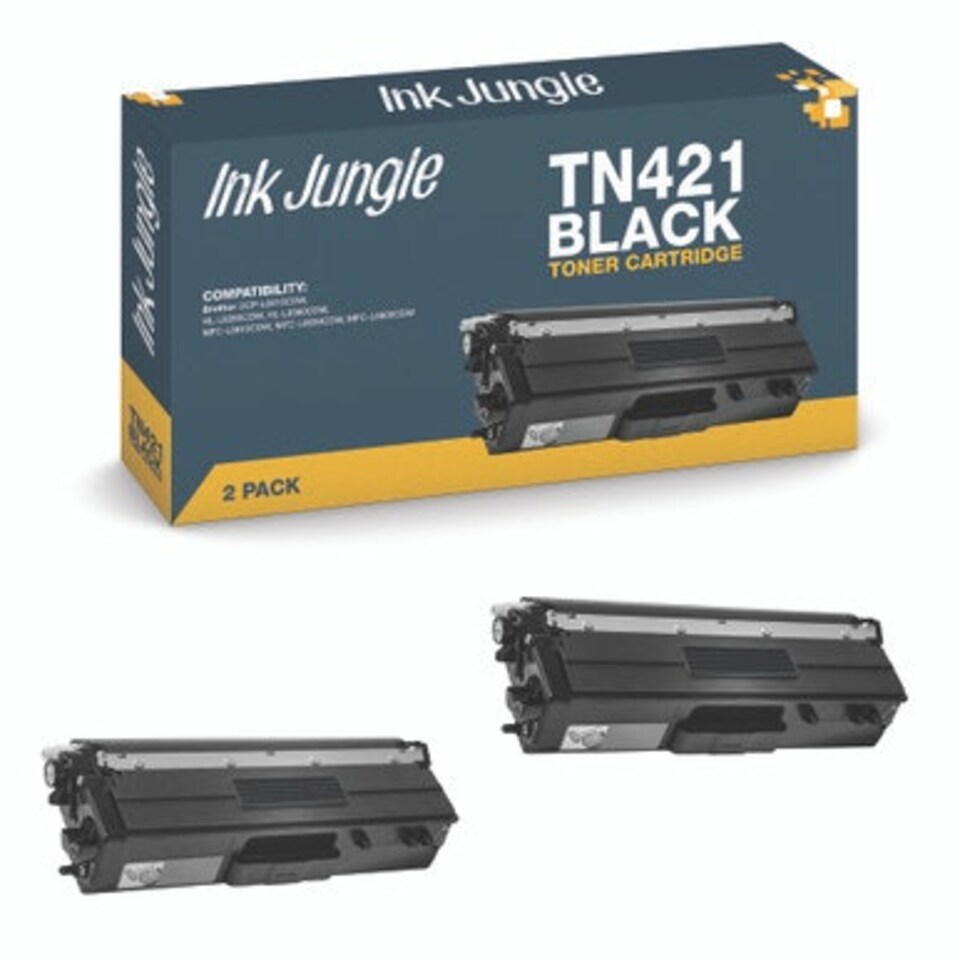 image 1 of 2x Compatible Brother TN421 Black Toner Cartridges Black