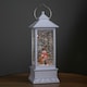 image 4 of 31cm Snowtime Christmas Water Spinner Antique Effect Lantern Snowman & Animals Scene  Dual Powered