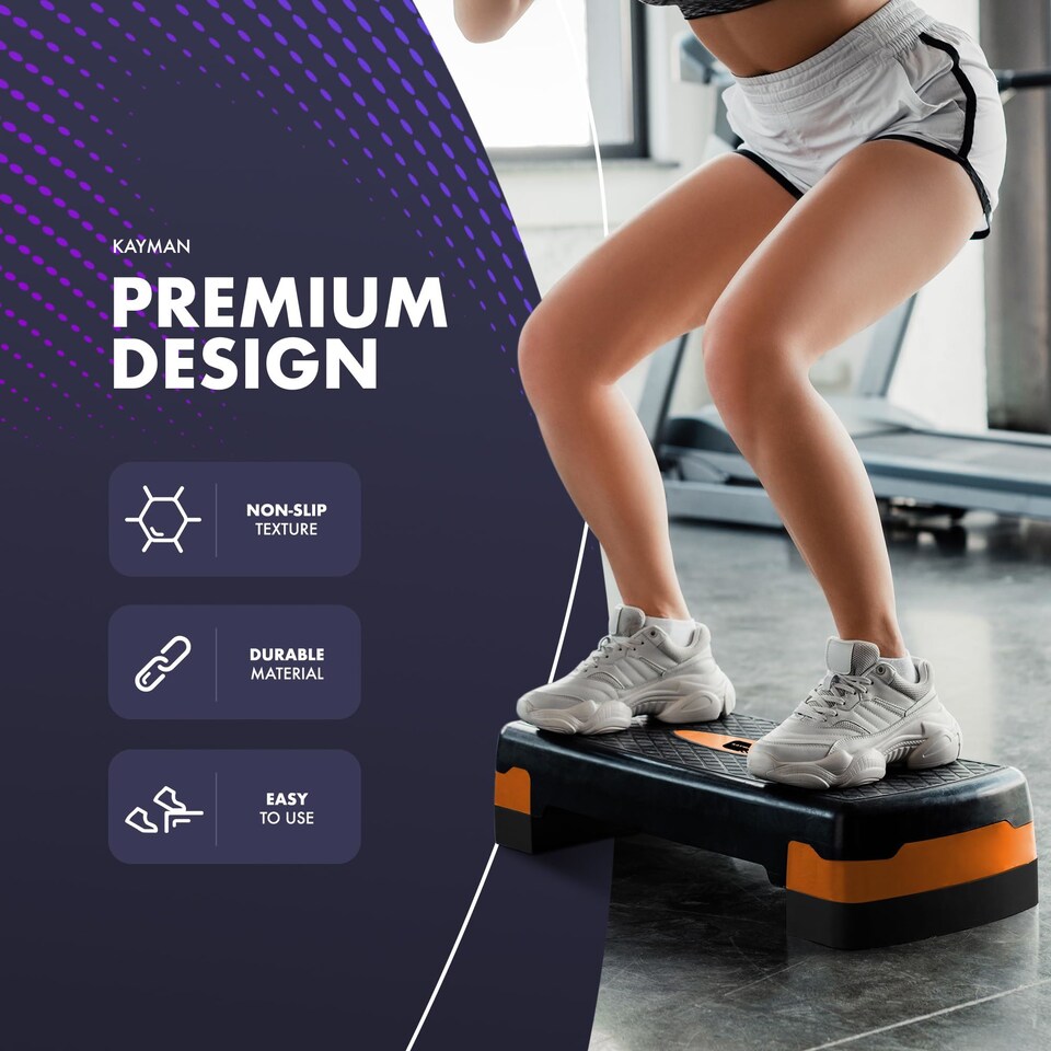 image 1 of Kayman Aerobic Exercise Step with Two Adjustable Height Levels