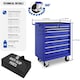 image 7 of Tool Chest - 7 drawers, 4 wheels, central locking Blue | Blue