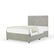 image 1 of Majestic 1000 Pocket Sprung Seal Grey Naples Velvet Divan Set And Milan Headboard Single