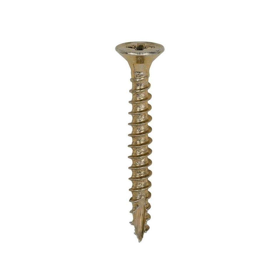 image 1 of Timco - Classic Multi-Purpose Screws - PZ - Double Countersunk - Yellow (Size 3.0 x 25 - 200 Pieces)