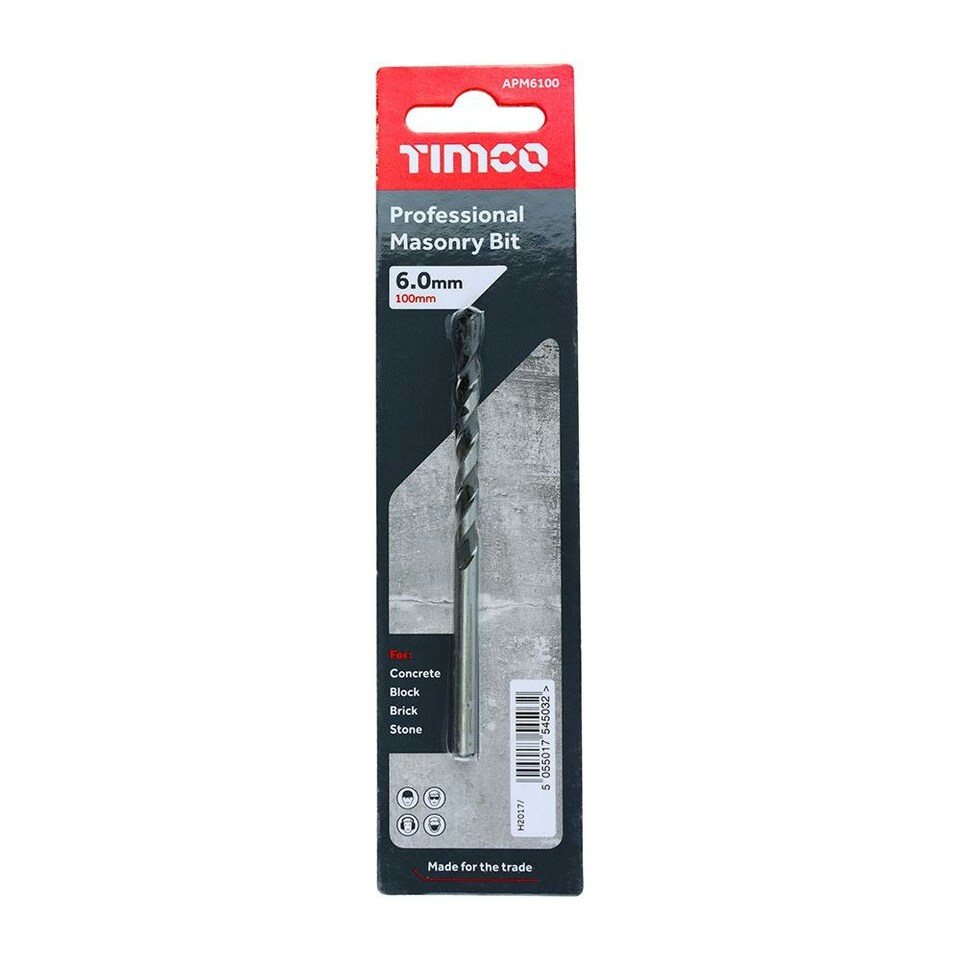image 1 of Timco - Professional Masonry Bit (Size 6.0 x 100 - 1 Each)