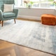 image 3 of KUKOON Silver Grey Distressed Abstract Living Room Area Rug 120cm x 170cm | Grey