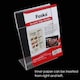 image 2 of A6 Vertical Design L-Shape Transparent Acrylic Label Sign Holder