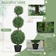 image 3 of HOMCOM Set of 2 Decorative Artificial Plants Boxwood Trees in Pot, Green