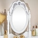image 6 of 5 Drawer White Dressing Table With Round Mirror And Stool White