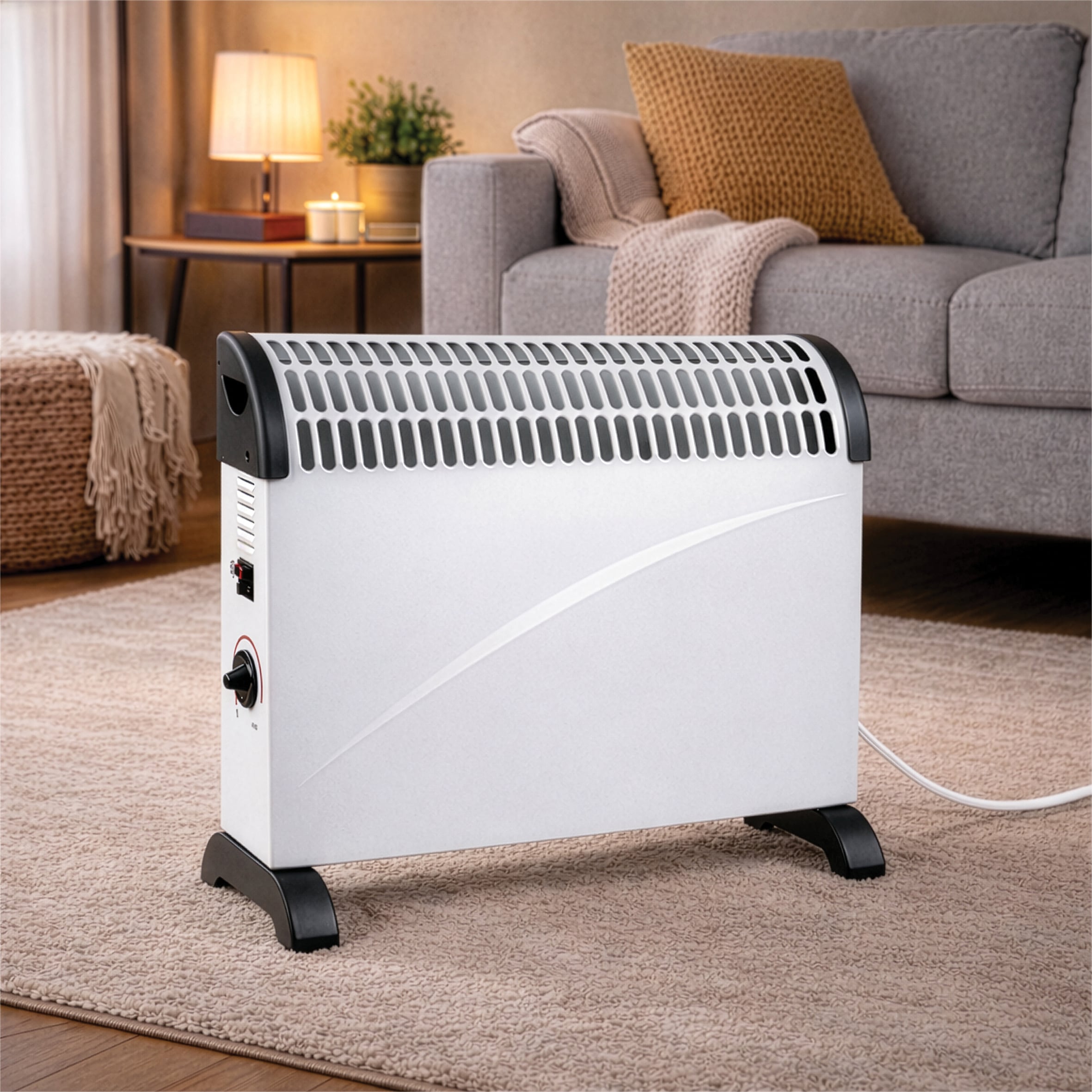 Prem-I-Air 2kW Convector Heater with 3 Heat Settings White - Tesco