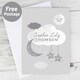 image 1 of Personalised New Baby Moon & Stars Card