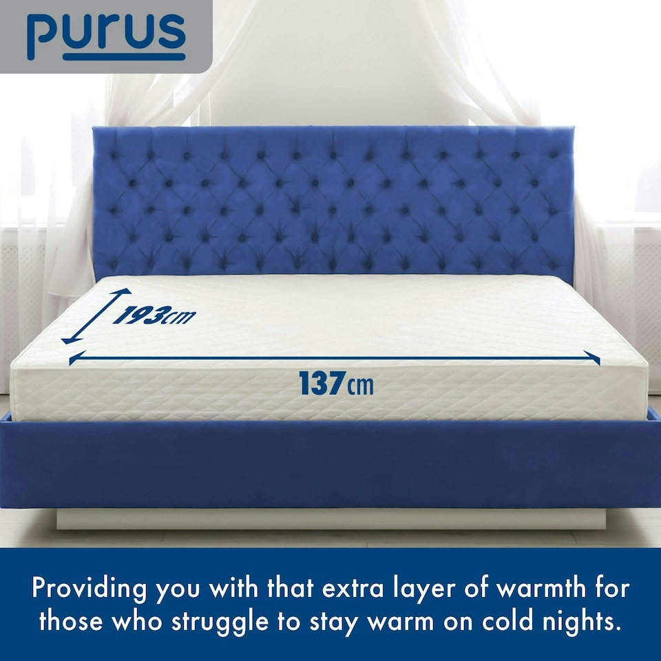 image 1 of Purus Double Bed Electric Heated Under Blanket Fitted Cover Dual Control