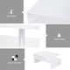 image 4 of HOMCOM 2 Tier Coffee/End Table Modern Design w/Open Shelf Living Room White