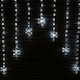 image 1 of 1.2m Battery Operated Snowflake Curtain Christmas Lights with 147 White LEDs