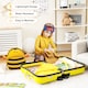 image 3 of COSTWAY Kids Travel Luggage 2 PC Kids Luggage Set Travel Rolling Trolley Kid Gift