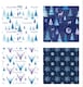 image 2 of 4 x 4m Midnight Forest Christmas Wrapping Paper | Blue