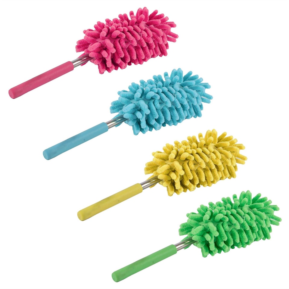 Ashley Extendable Stainless Steel Microfibre Duster - 27-77cm - Assorted