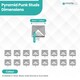 image 2 of 8mm Pyramid Shaped Nail Head Studs Square Metal Leather Rivets - 50pcs
