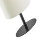 image 5 of Modern Designer Oval Table Lamp in Matte Black with Off-White Fabric Shade | Black