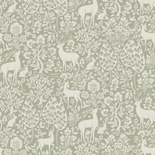 Holden Decor Deer Wallpaper | Green | Sage Green | 1