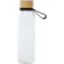 Floso Porto Bamboo 500ml Water Bottle - Solid Black - One Size