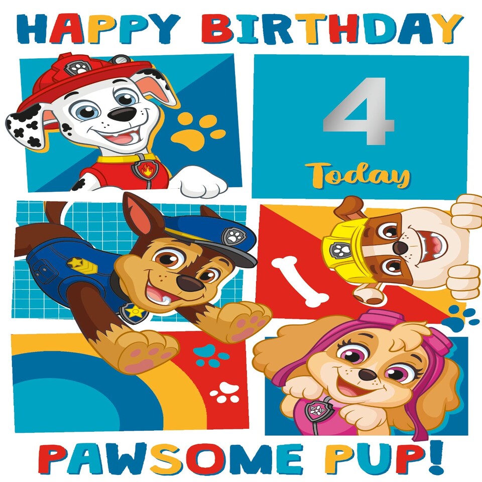 image 1 of Paw Patrol Age Sticker Birthday Card