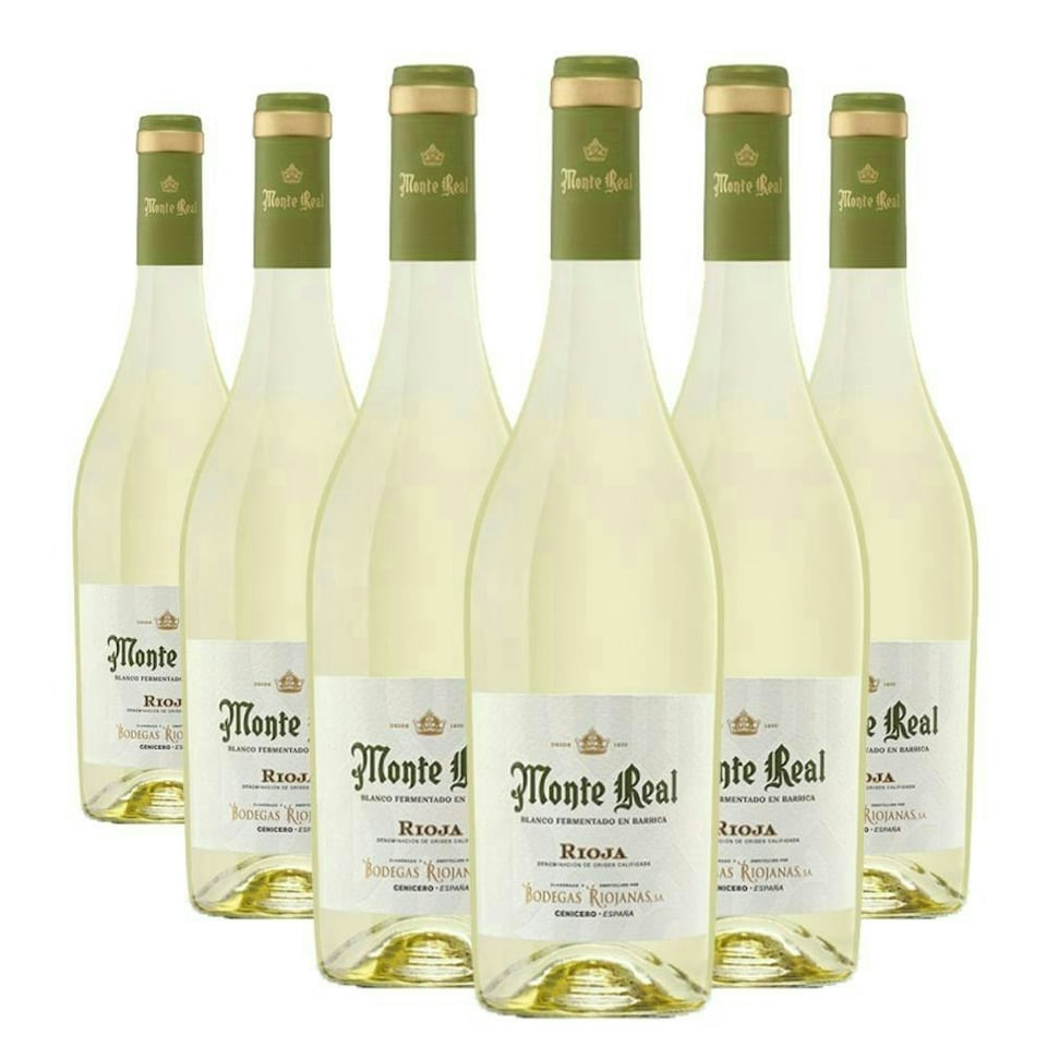 Case of 6 Monte Real Blanco Barrel Fermented 75cl White Wine