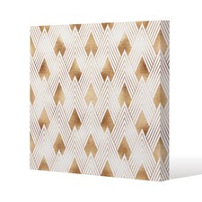 Golden geometric shapes (Canvas Print) / 46 x 46 x 4cm | Multi