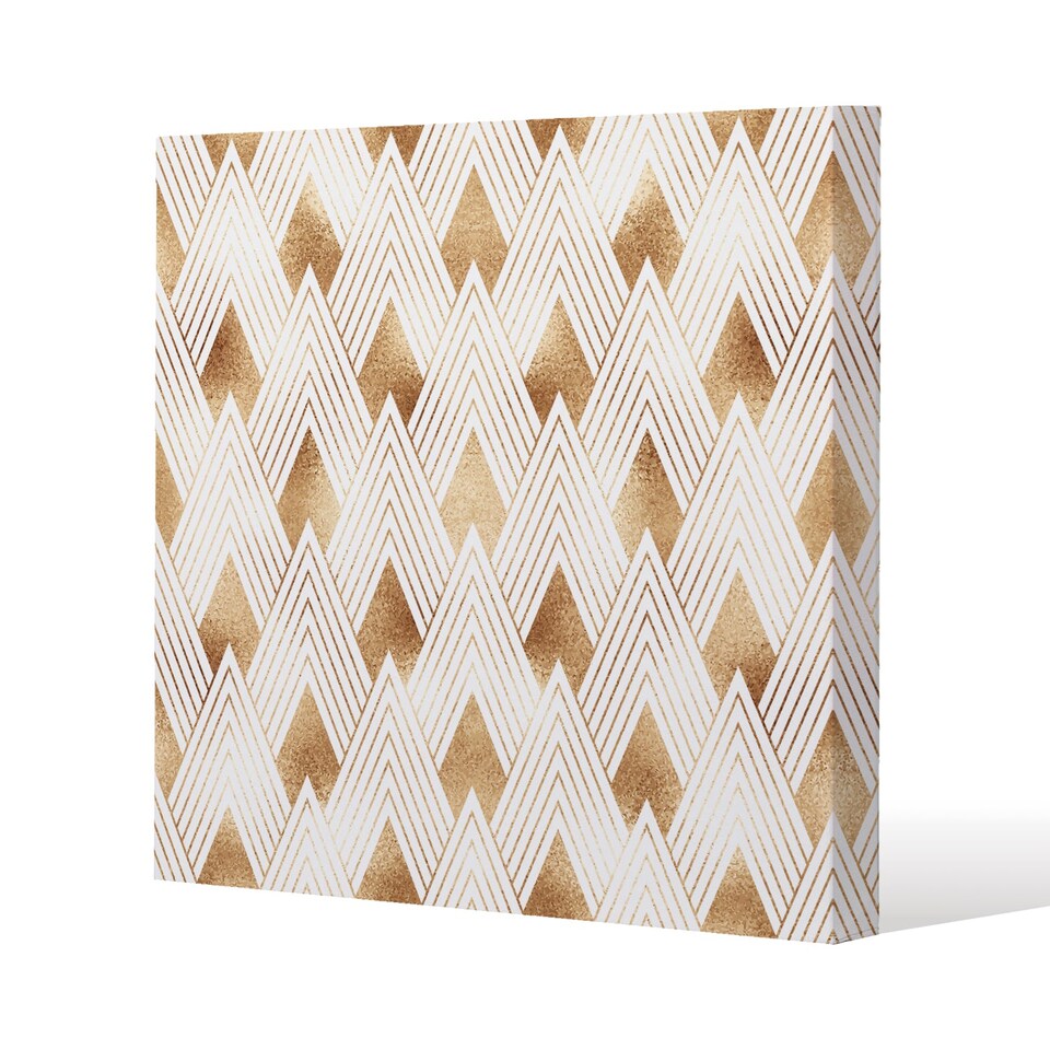 Golden geometric shapes (Canvas Print) / 46 x 46 x 4cm | Multi