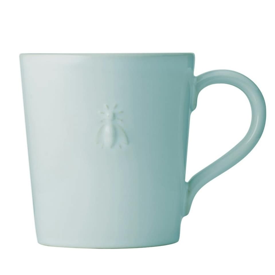image 1 of Mug: 1 x 520ml La Rochere Bee Light Blue Mug, Ceramic Blue