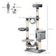 image 7 of PawHut 154cm Cat Tree Tower Multi-level Indoor Scratching Post Light Grey