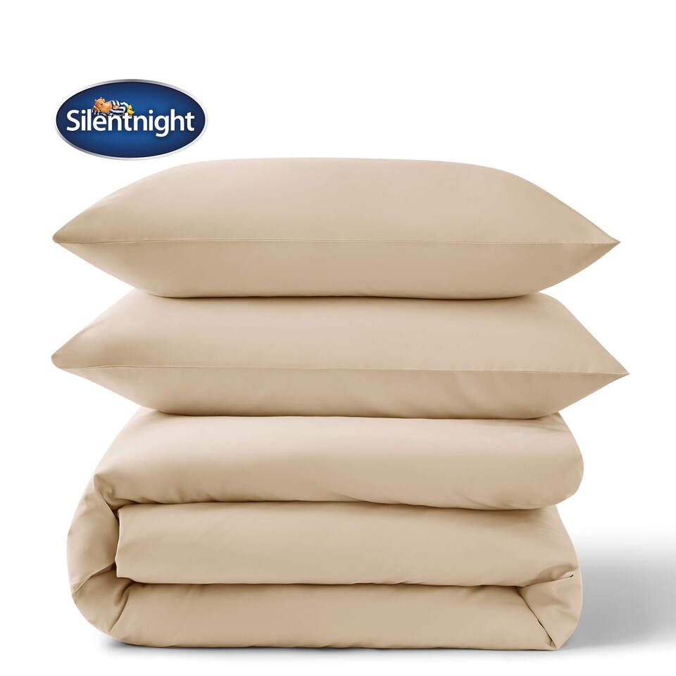 image 1 of Silentnight Pure Cotton Duvet Cover Set, Natural