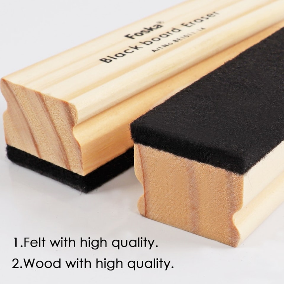 image 1 of Wooden Black Board Eraser