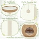 image 4 of Yaheetech 75 cm Tall Rattan Cat House  Beige