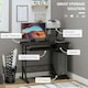 image 3 of HOMCOM Computer Desk Quality Office Home PC Shelf Tray Wood Station Dark Brown